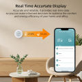 AVATTO ZigBee Temperature And Humidity Sensor E-ink Screen Indoor Hygrometer Real-time Updates Works With Tuya Alexa  Home. 