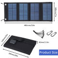 4 fold 100W Foldable solar panel 20w/h portable solar panels Fast charger USB 5V DC Full time solar panel mobile power supply.