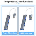 USB C HUB 3.0 Type C 3.1 3/4 Port Multi Splitter Adapter OTG USB for Macbook Pro 13 15 Air M1 Pro HUAWEI nintendo PC Accessories. 