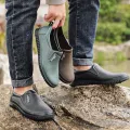 Orfails❤Men low rain boots, shallow water shoes, summer thick short rain boots, anti-slip and wear-resistant rubber shoes, shipping from Thailand. 
