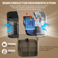 Portable Dehumidifier With 35 Ounces Capacity, Silent Operation, With Romantic Colorful Lights, Timer Switch.