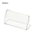 L-Shaped Acrylic Mini Label Stand Logo Display Booth Name Price Card Retail Bread Buffet Acrylic Transparent Price Card.