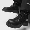 Men's 2025 New Autumn Mid-Top Derby Boots, Retro Thick-Soled Elevated Casual Shoes. 