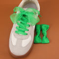 1 PAIRS Fashion Shoe Laces Silk Satin Ribbon Shoelaces Soft Casual Flat Shoestrings for Sneaker 2.5CM Wide&more choices of color. 