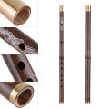 Professional Black Bamboo Dizi Flute Traditional Handmade Chinese Musical Woodwind Instrument Key of D Study Level. 