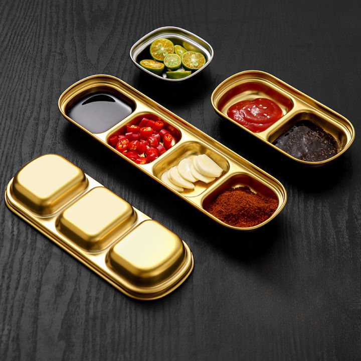 Stainless%20Steel%20Divided%20Dip%20Bowls%20Sauce%20Plate%20Seasoning%20Dipping%20Condiment%20Tray%20for%20BBQ%20Vinegar%20Spice%20Ketchup%20Salt%20Sugar%20Flavor%20-%20Image%202