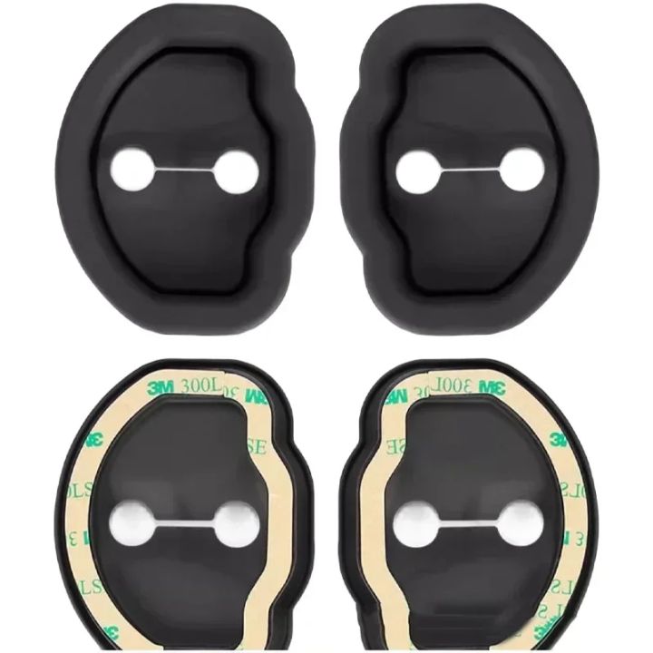 1/4pcs%20For%20Tesla%20Model%203/Y%20Car%20Door%20Mute%20Damping%20Cushion%20Silicone%20Door%20Lock%20Buckle%20Car%20Door%20Anti-collision%20Protective%20Cover%20-%20Image%202