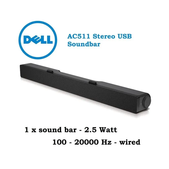 DELL AC511 MULTIMEDIA USB SOUND BAR FOR DESKTOP PC AND LEPTOP | Daraz.pk