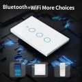 Zigbee US EWeLink Smart Wall Switch 1/2/3/4 Gang No Neutral Wire Touch Sensor LED Light Switches Smart Home Alexa Google Home lightify. 