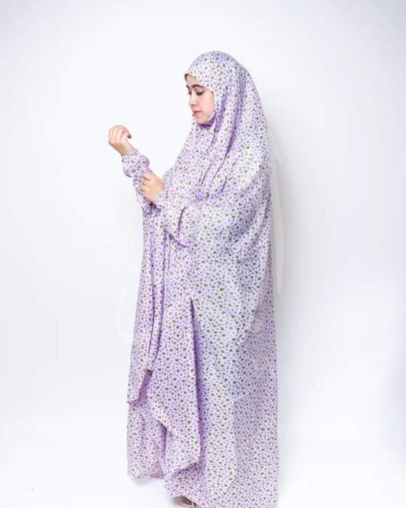 Premium Printed Namaz Chadar with naqab | Namaz gown | Namaz Abaya chun asteen with naqab optional