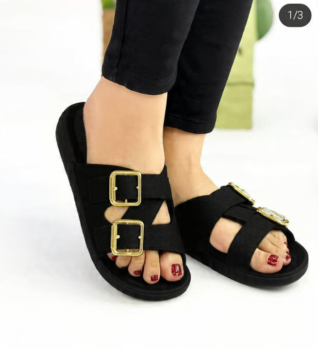 Women%20Medicated%20Double%20Buckle%20House%20Slippers%20lite%20Weight%20and%20Comfortable%20Nylon%20Slippers%20for%20Womens%20-%20Image%204