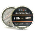 50m 8 Stand  Carp Fishing Line Soft Hook Link Carp Hooklink Uncoated Braid Line For Hair Rig 25 35LB Rigging Line. 