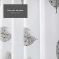 Bathroom Shower Curtains PEVA Waterproof Thickening Bath Curtain With Hooks Rustproof Metal Grommets Leaf Pattern Shower Curtain. 