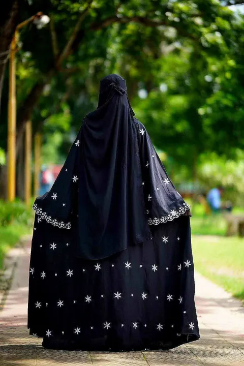 Abaya%20borka%20(Star%20Borka)%20With%20(Koti+Inner+Belt+Hijab)%20Dubai%20Charry%20Georget%20Stylish%20Embroidery%20Work%20Party%20Borka%20For%20Women%20-%20Image%208