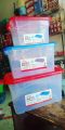 Multipurpose Rectangular Plastic Storage Box with Lid Stackable, BPA-Free, Large/Medium/Small Sizes. 