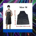 PVC leather bib without pocket AM color (multicolor) waterproof anti-chemical lawn mower. 