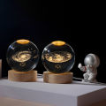 Christmas Crystal Ball Decoration 2023 Astronomy Solar System Planets Moon Astronaut LED Balls Home Snow Glass Globe Decorations. 