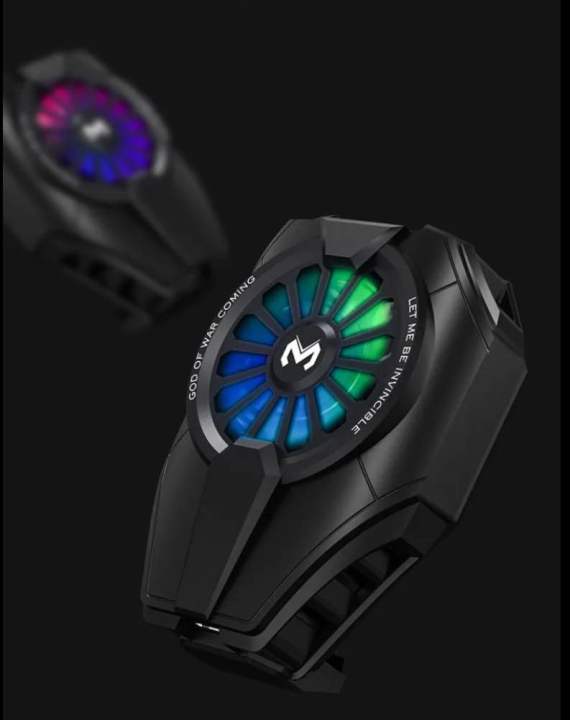 MEMO DL05 Phone Radiator Mobile Cooling Fan Game Cooler System - Gaming Fan For PUBG Lovers , FREEFIRE - Gaming Case Cold Wind Handle Fan Cool Heat Sink Semiconductor - Adjustable Light Gamepad Holder.