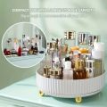 1pc 360° Rotating Makeup Perfume Organizer, 1pc Large Capacity Vanity Storage Tray, Multifunctional Cosmetic Organizer Round Hol. 
