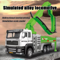 Children's alloy engineering vehicle set, boy inertial mixer truck, oil tanker, baby water pump truck, dump truck model. 