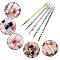 5Pc Nails Art Dotting Pen Acrylic Drawing Liner Supplies Brush Rhinestone Gems Picker UV Gel Painting Manicure Accessoires Tools. 
