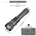 Rechargeable LED Flashlight Zoomable Torch with LCD Display 3 Modes Waterproof High Power Hand Light Outdoor Wilderness Camping. 