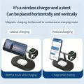 3 In 1 Magnetic Wireless Charger Stand For iPhone 16 15 14 13 Pro Apple Watch 9 8 Airprods 3 In 1 Macsafe Fast Charging Station.