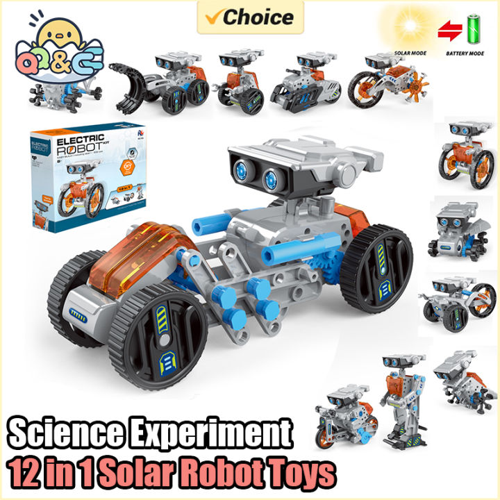 Science Robbot 12 in 1 Science Experiment Solar Robot Toy DIY Building Powered ...