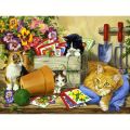46*28cm 500 Pieces Jigsaw Puzzle for Adults Painting The Cat in The Bower Paper Puzzles Home Decor Wall Display Festival . 