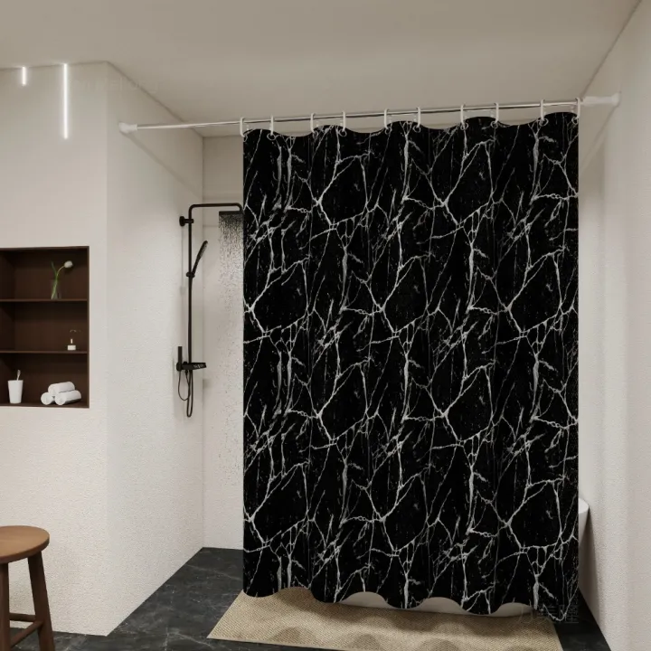 Bathroom%20Shower%20Curtain%20Waterproof%20Bathtub%20Bathing%20Curtains%20Easy%20Clean%20and%20Wipe%20PEVA%20Shower%20Curtains%20Marble%20Curtain%20with%20Hooks%20-%20Image%202