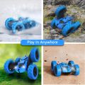 Hamdol Remote Control Car Double Sided 360°Rotating 4WD RC Cars with Headlights 2.4GHz Electric Race Stunt Toy Car Rechargeable Toy Cars for Boys Girls Birthday (Blue). 