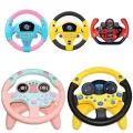 Eletric Simulation Steering Wheel Toy with Light Sound Baby Kids Musical Educational Copilot Stroller Steering Wheel Vocal Toys. 