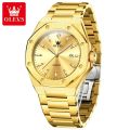 OLEVS 3613 Butterfly Lock Fan Made Luxury Business Watch for Man Sport Stainless Steel Men Watch Luminous Date Watches Quartz watch - Watch For Men.