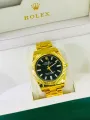 Timeless Elegance: Rosra Gold Carbo Mens Quality Quartz Watch With Gold Steel Wristband - A Statement Piece. 