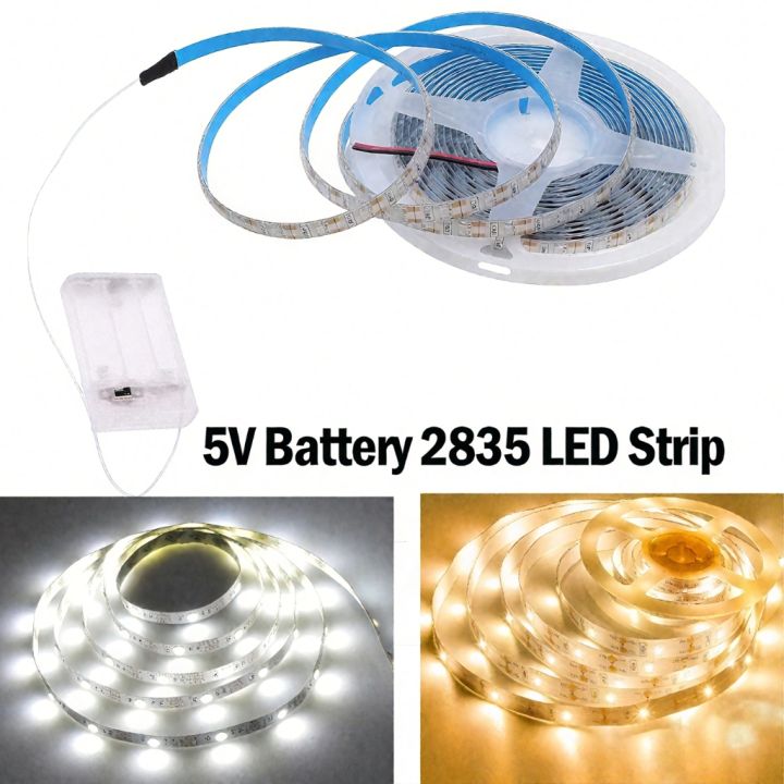 Led Strip Aaa 3AA Battery Power Led Strip Light 2835 1M 2M 3M 4M 5M Night Lamp ...