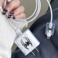 1Set Charger Spider Case For IPhone 18W 20W Transparent Data Wire Winder Cable Protectors Port Breakproof Protectio.