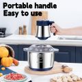 Electric Meat Grinder 304 Stainless Steel Multifunctional Food Processor Vegetable Fruit Garlic Chopper Kitchen Appliance.