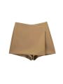 Women Fashion Pareo Style Asymmetric Shorts Skirts Vintage High Waist Side Zipper Female Skort Mujer. 