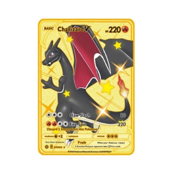Pokemon Charizard V 79 Secret Rare Full Art Gold Foil Custom
