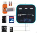 3-Ports USB 2.0 Hub & All in 1 Card Reader Combo. 