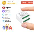 16A ZigBee 3.0 Smart Switch Automation DIY Light Switches Module Supports 2 Way Control Wok Alexa Google Home Zigbee 2Mqtt. 