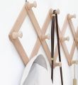 Wooden Wall Mounted Cloth Hook Adjustable Hanger wood Coat Rack Hanger.