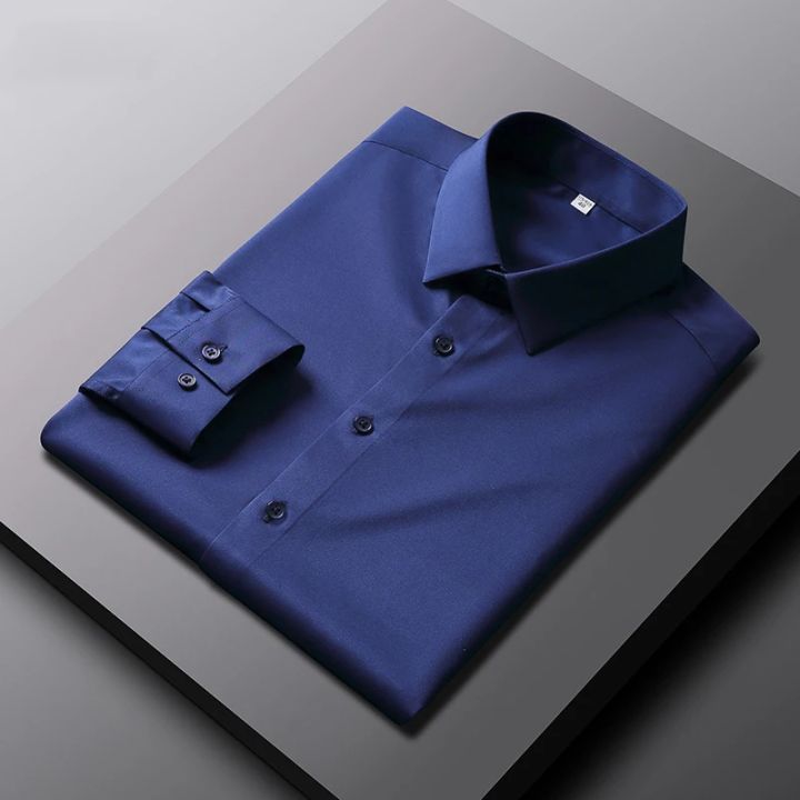 Men's%20Casual%20and%20Fashionable%20Long%20Sleeved%20Solid%20Color%20Shirt%20Non%20Ironing%20and%20Wrinkle%20Resistant%20Business%20Top%20-%20Image%206