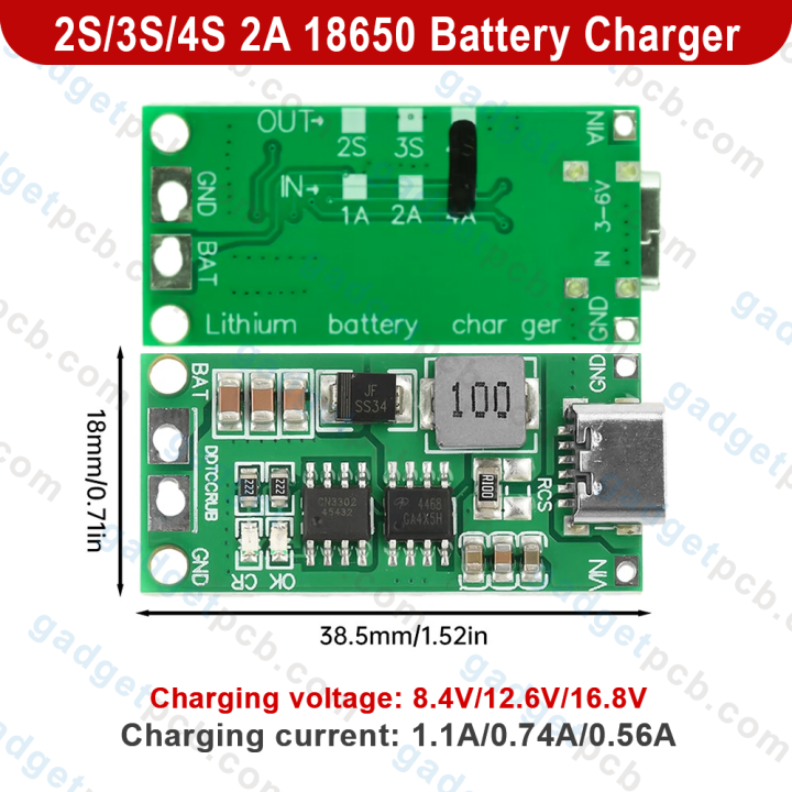 Multi-Cell%202S/3S/4S%202A%20Boost%20Charging%20Module%20Type-C%20USB%202S%20BMS%203S%20BMS%204S%20BMS%20Lithium%20Li-ion%20Battery%20Charging%20Protection%20Board%208.4V%2012.6V%2016.8V%20Step-Up%20Power%20Charger%20Module%20-%20Image%202