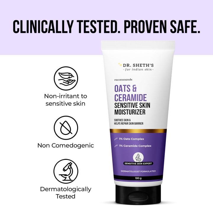 Dr.%20Sheths%20Oats%20&%20Ceramide%20Sensitive%20Skin%20Moisturizer%20%7C%20Oil-Free%20%7C%201%25%20Oats%20Complex%20&%201%25%20Ceramide%20Complex%20%7C%20Soothes%20&%20Reduces%20Irritation%20%7C%20Strengthens%20Skin%20Barrier%20%7C%20Light%20Weight,%20Non-Sticky%20%7C%20Men%20&%20Women%20%7C%20100%20g%20-%20Image%206