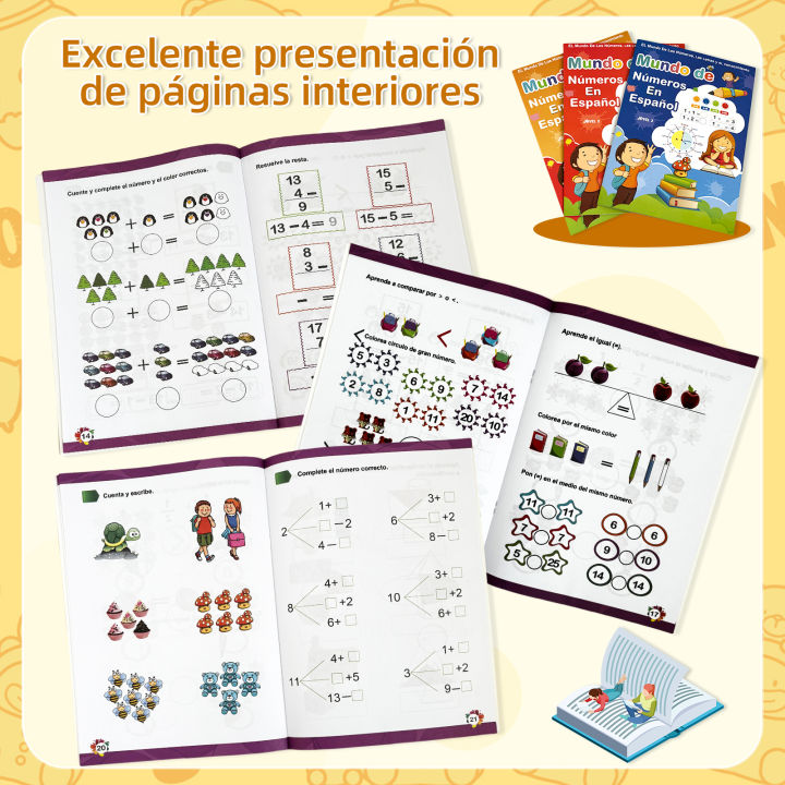 — Images High Quality Grahic Spanish Math Handwriting Workbook: Enhance Recognition and Memory ...