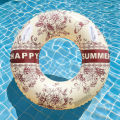 1PC  Inflatable Swim Ring - Artistic Ink Pattern Bright Color Floating Tube for Pool, Lake & Summer Activities. 