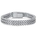 Fashion Men Cuban Bracelet Stainless Steel Women Bracelet on Hand for Couple Unisex Wrist Chain Jewelry Gift. 