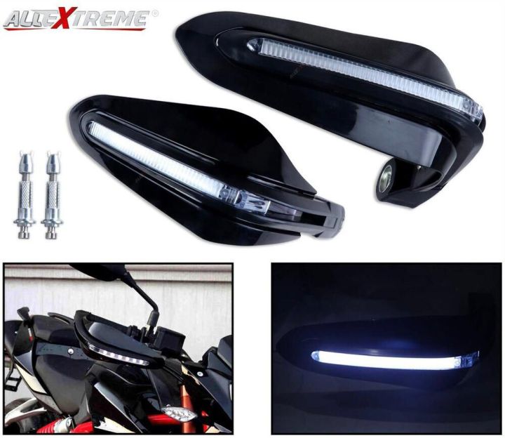 Protaper Bike Hand Guards Handguard Protector with LED Light Compatible with All Bikes & Motorcycle