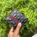 genuine handmade cow Leather Bi Fold Wallet black wallet with card holder slot and cash money chamber For Mens. 